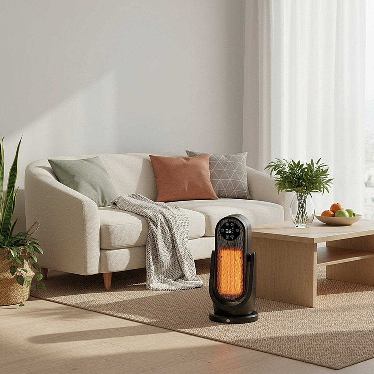 Electric PTC Space Heater with Human Sensor for Indoor Use