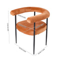 2 Pcs Modern Dining Chairs with Black Metal Legs