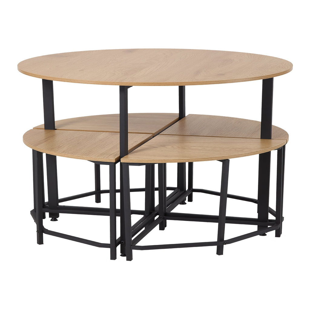 Space-Saving Dining Table and Stool Set
