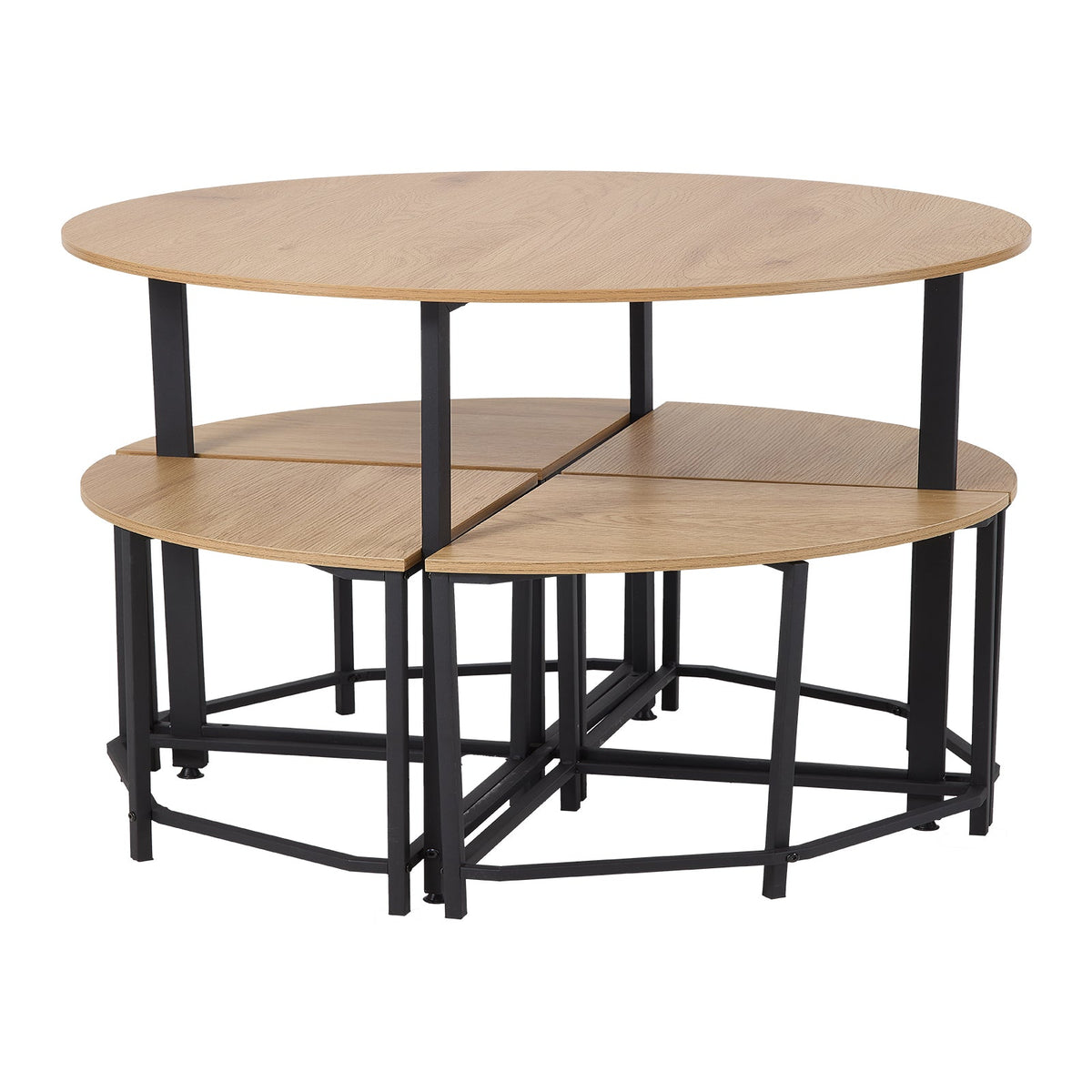 Space-Saving Dining Table and Stool Set