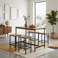 5-Piece Bar Table Set with 4 Stools
