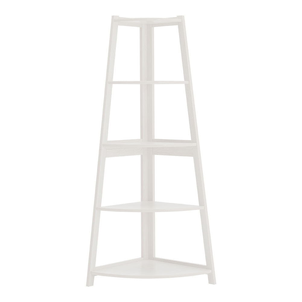 Modern 5-Tier Wooden Ladder Corner Bookshelf Home Display Shelf Unit
