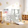 3-in-1 Toddler Swing Slide Set with Basketball Hoop