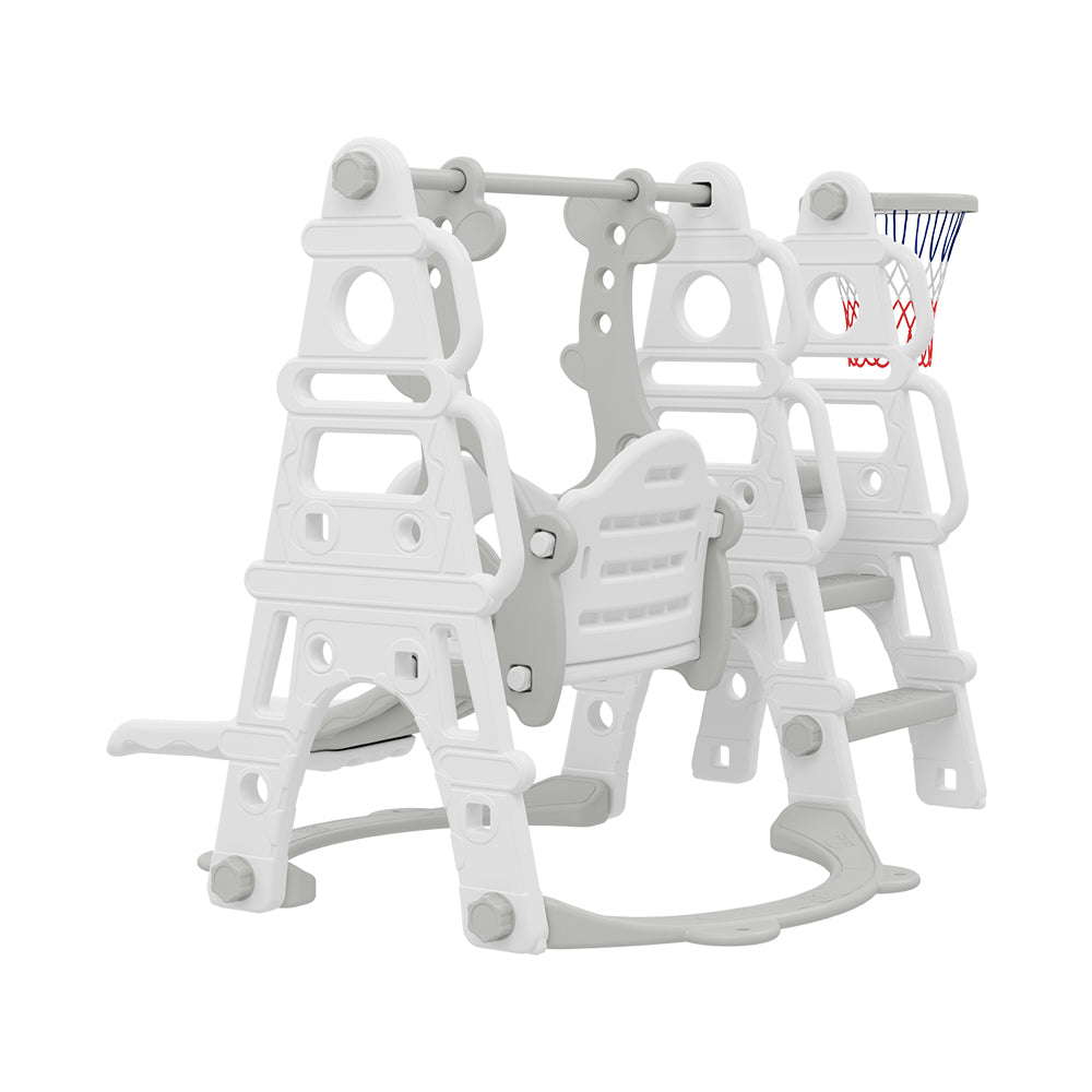 3-in-1 Toddler Swing Slide Set with Basketball Hoop