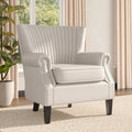 Vertical Channel Tufted Armchair with Nailhead Trim