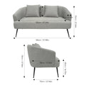 Modern Chenille 2-Seater Sofa with 2 Scatter Cushions