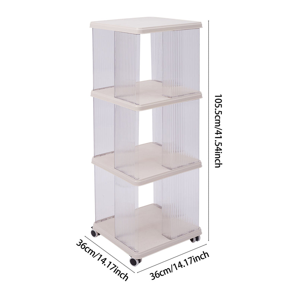 3-Tier Plastic Square Bookshelf