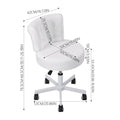 Height-Adjustable Swivel Vanity Chair with Castors