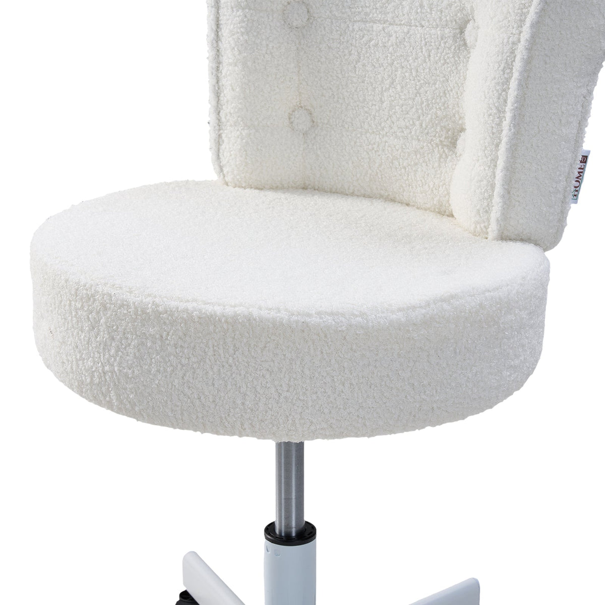 Height-Adjustable Swivel Vanity Chair with Castors
