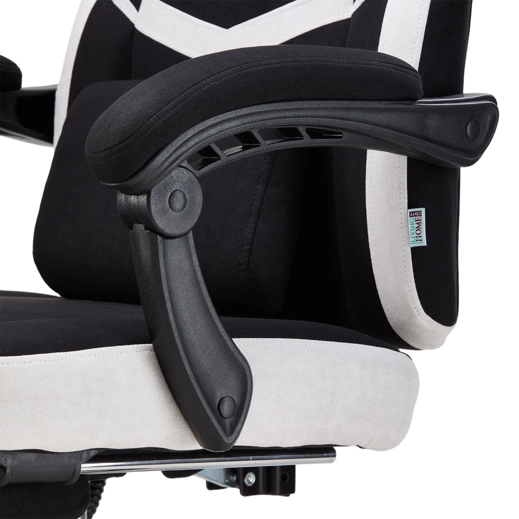 Height-Adjustable Ergonomic Reclining Gaming Chair with Massage Lumbar Support & Footrest