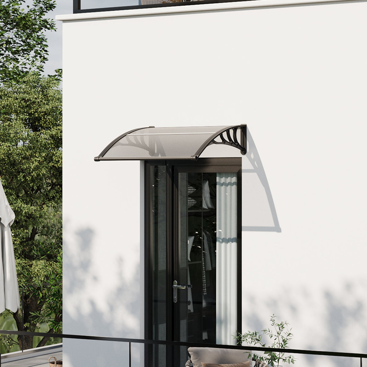 Outdoor Door Canopy Window Awning with Drainage Channel