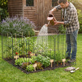 10-Pack Decorative Metal Garden Fence Panels