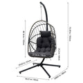 Swing Hanging Egg Chair with Cushion and Headrest