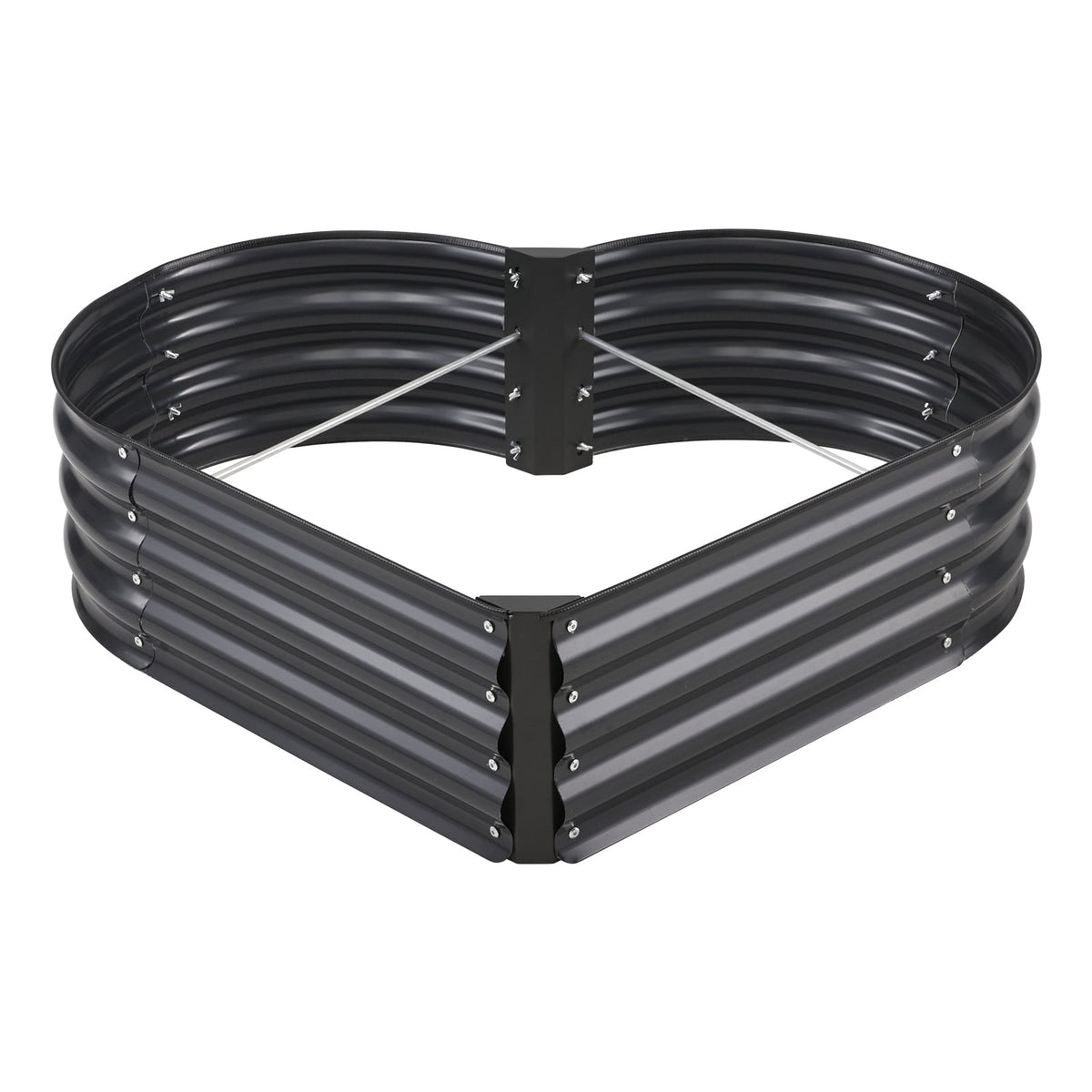 Heart-shaped Galvanised Steel Raised Garden Bed