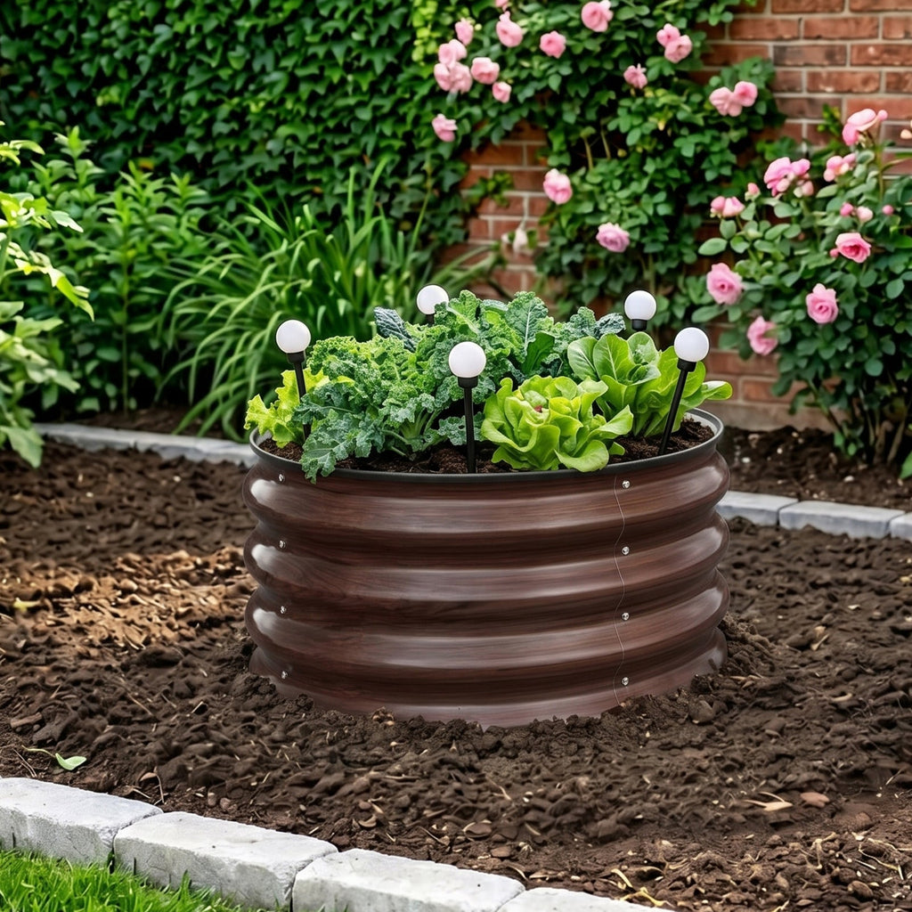 Round Metal Raised Garden Bed