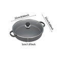 Pre-Seasoned Round Cast Iron Pot Braiser with Lid