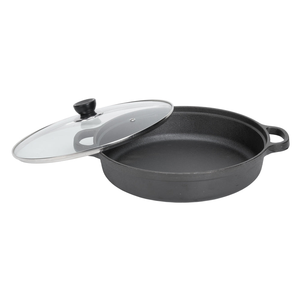 Pre-Seasoned Round Cast Iron Pot Braiser with Lid