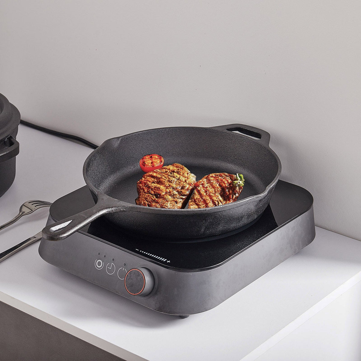 Cast Iron Frying Pan with Handles