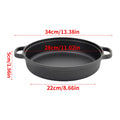 Pre-Seasoned Cast Iron Skillet with Dual Handles