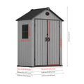 Plastic Garden Storage Shed with Apex Roof