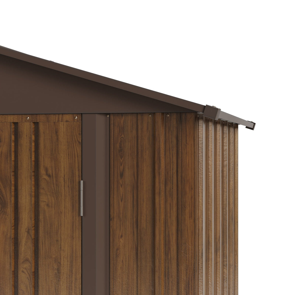 6 x 4 ft Metal Garden Storage Shed with Apex Roof & Lockable Double Doors