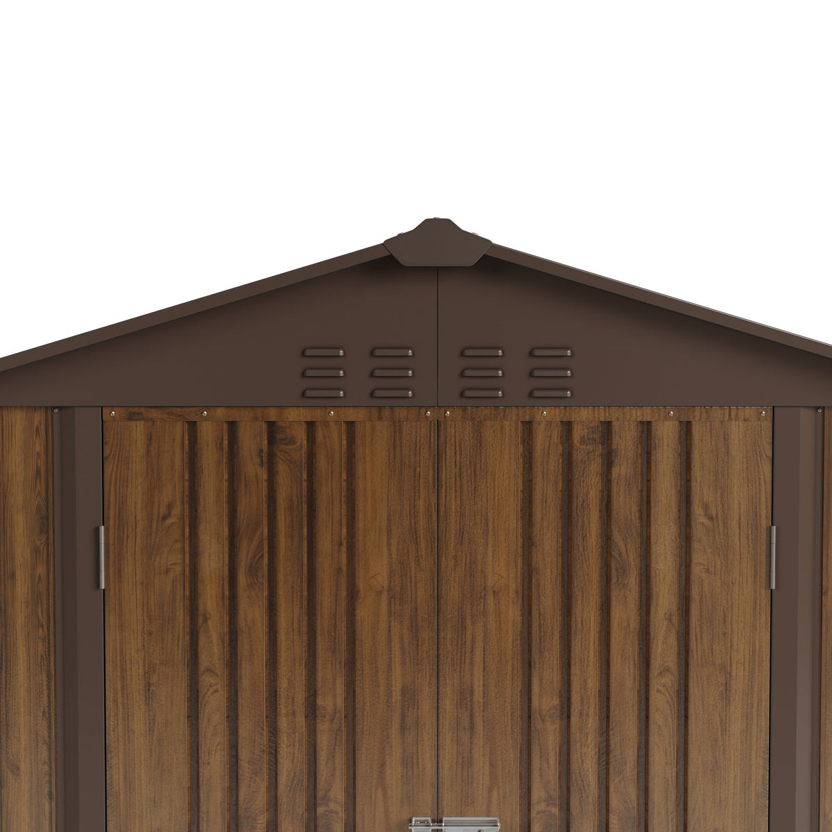 6 x 4 ft Metal Garden Storage Shed with Apex Roof & Lockable Double Doors