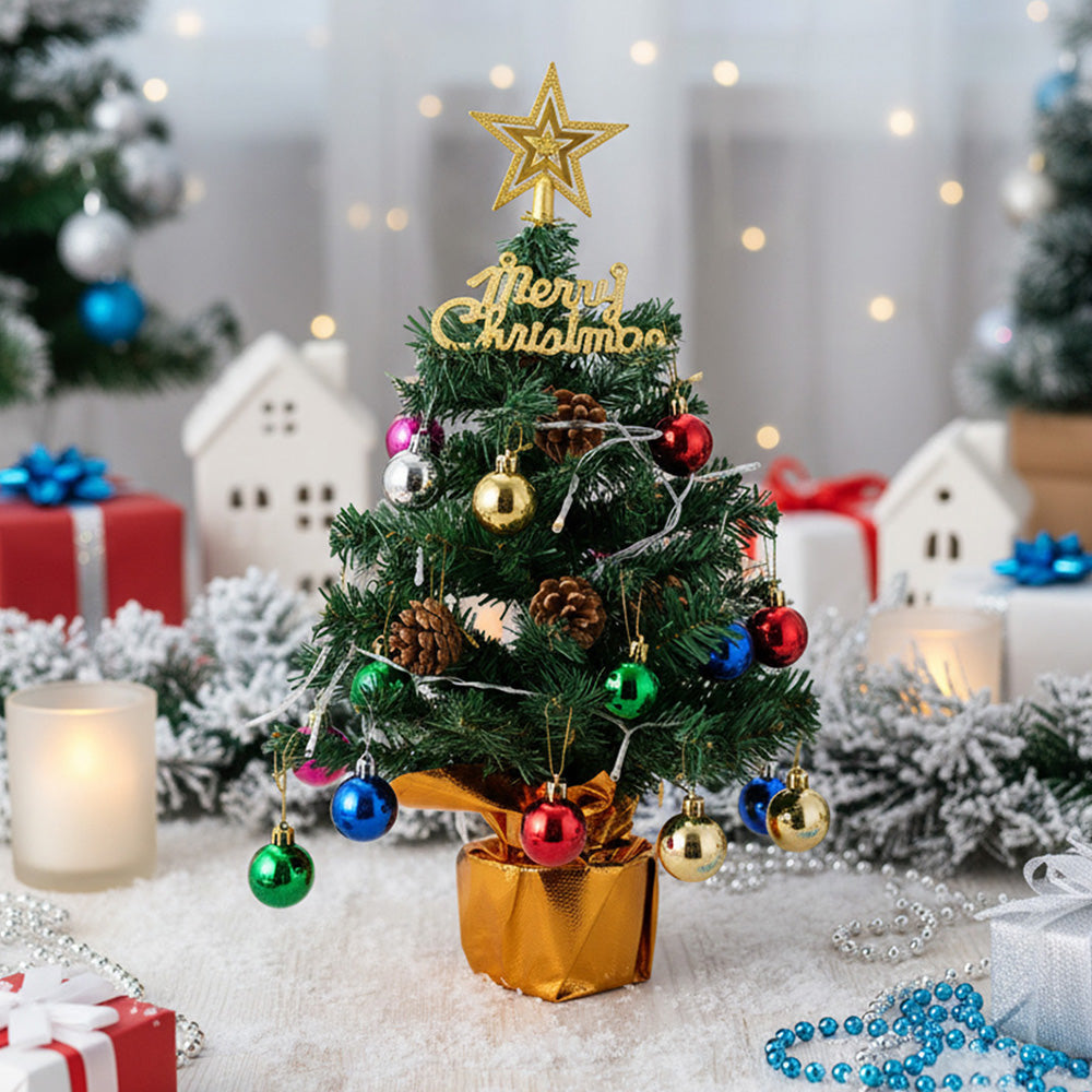 Tabletop Christmas Tree Decoration with LED String Light