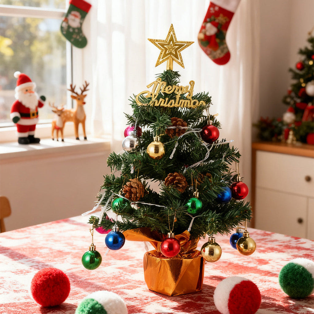 Tabletop Christmas Tree Decoration with LED String Light
