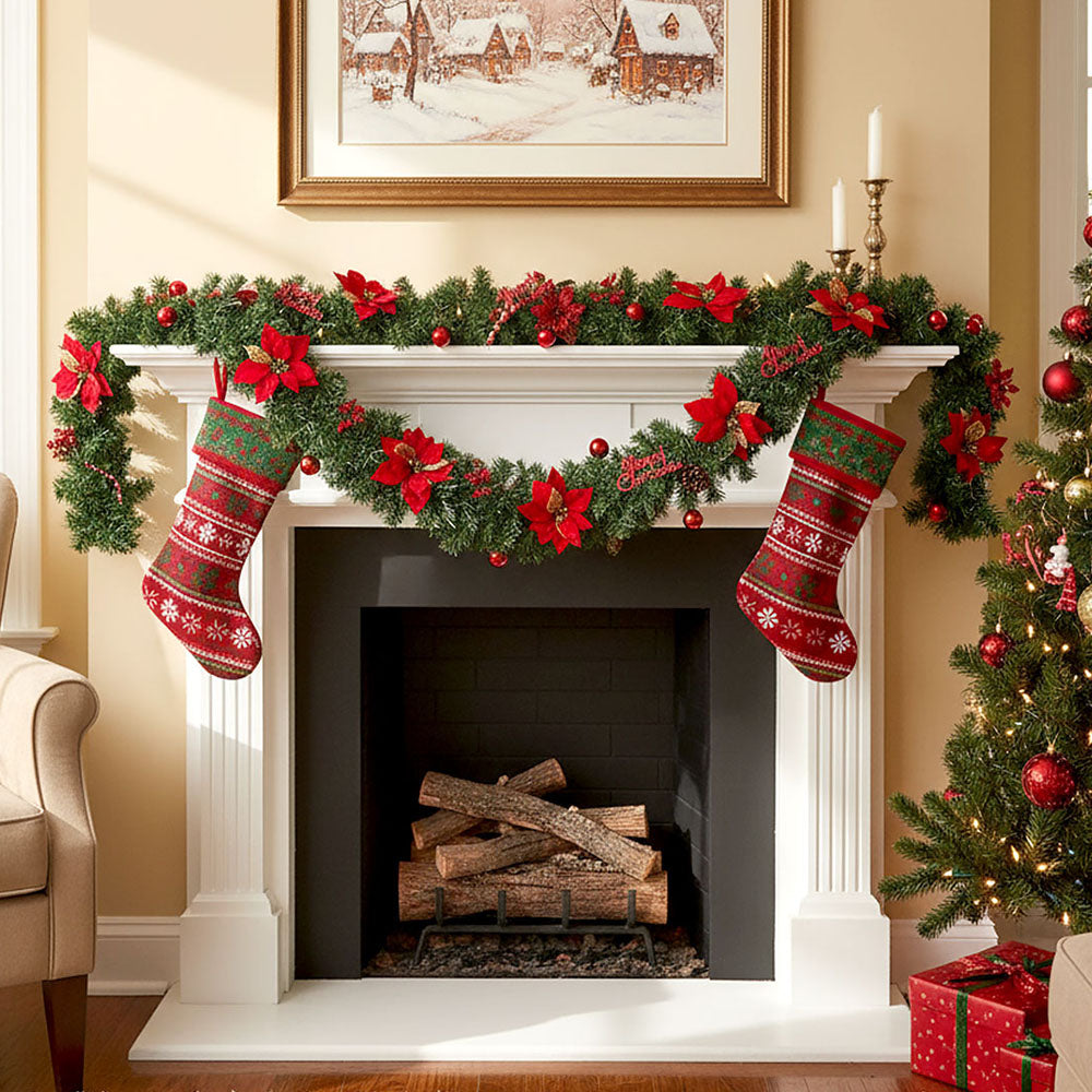 2.7m Artificial Christmas Garland Decorations