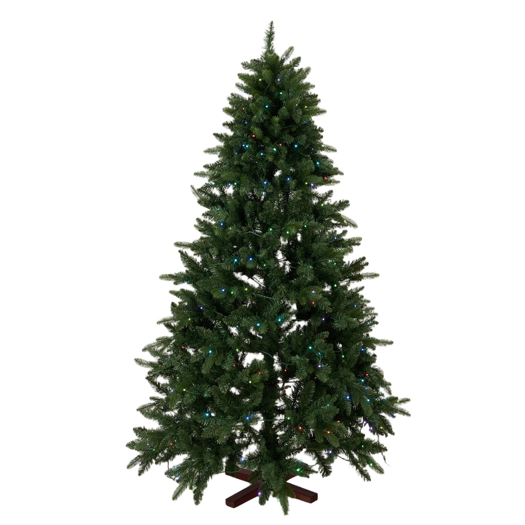 4FT/1.2M Artificial Christmas Tree with RGB Lights & Wood Stand