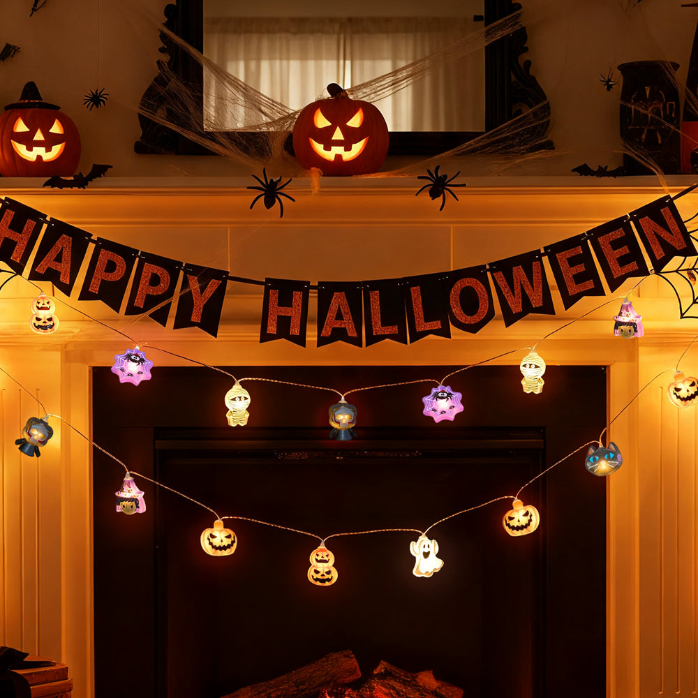 20 LEDs Battery-Powered Halloween String Lights
