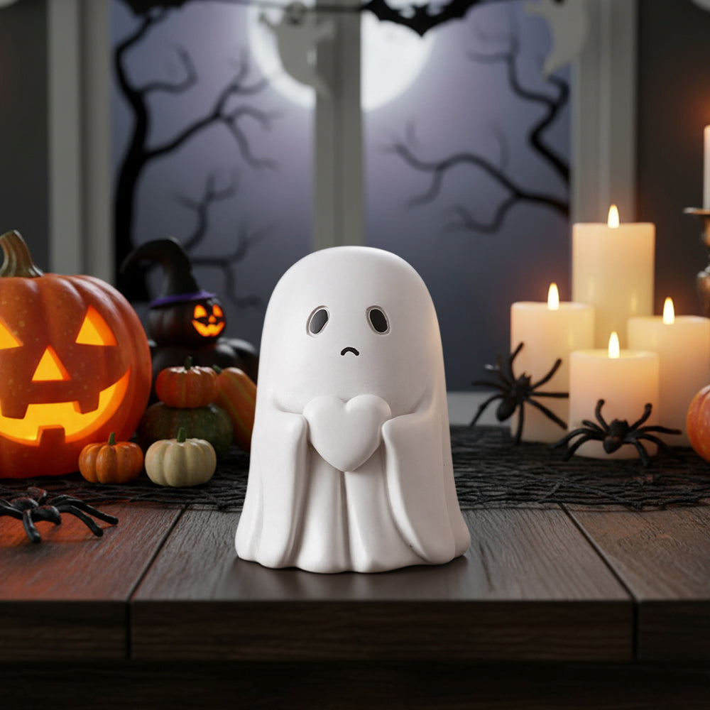 Cute Heart Holding Ghost for Halloween Home Decor