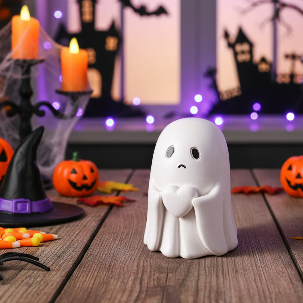 Cute Heart Holding Ghost for Halloween Home Decor