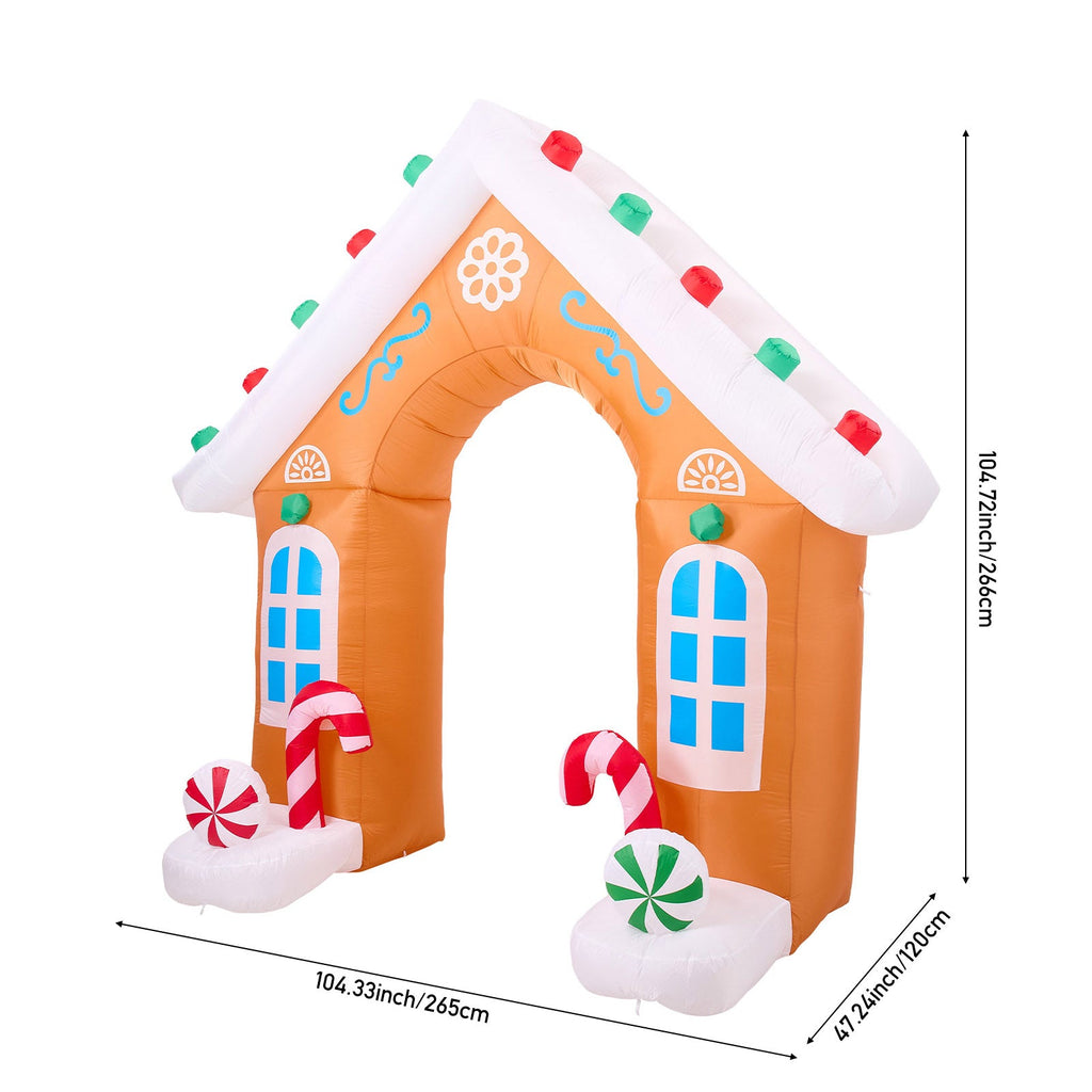 8.7FT Blow-up Christmas Archway Inflatable Decoration with Built-in LED Lights
