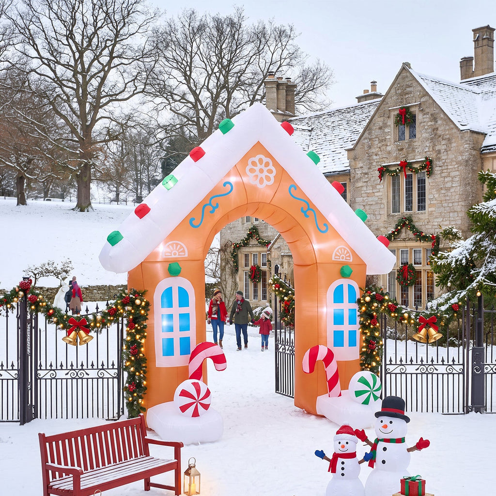 8.7FT Blow-up Christmas Archway Inflatable Decoration with Built-in LED Lights