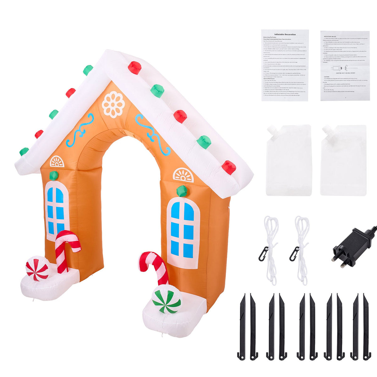 8.7FT Blow-up Christmas Archway Inflatable Decoration with Built-in LED Lights