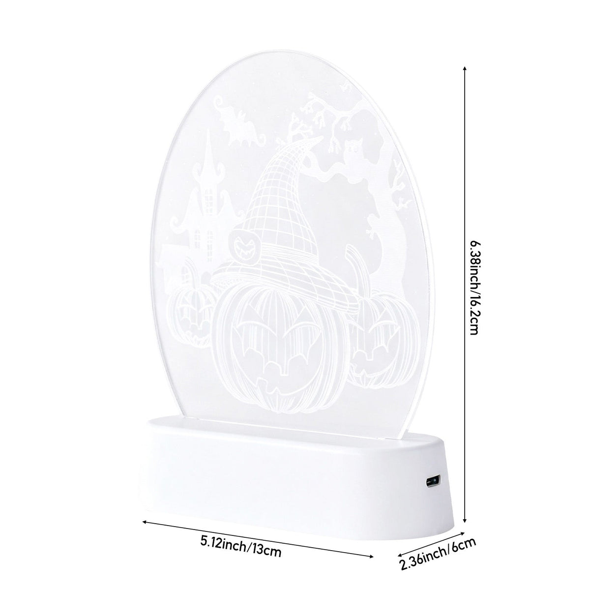 3D Halloween Acrylic Light-Up Decoration