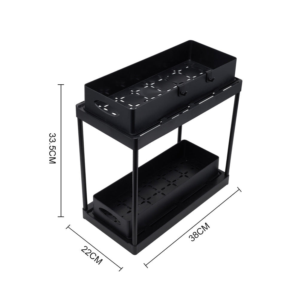 2-Tier Under Sink Pull Out Storage Organizer