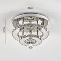Modern Double-tiers Median-size Crystal LED Ceiling Light