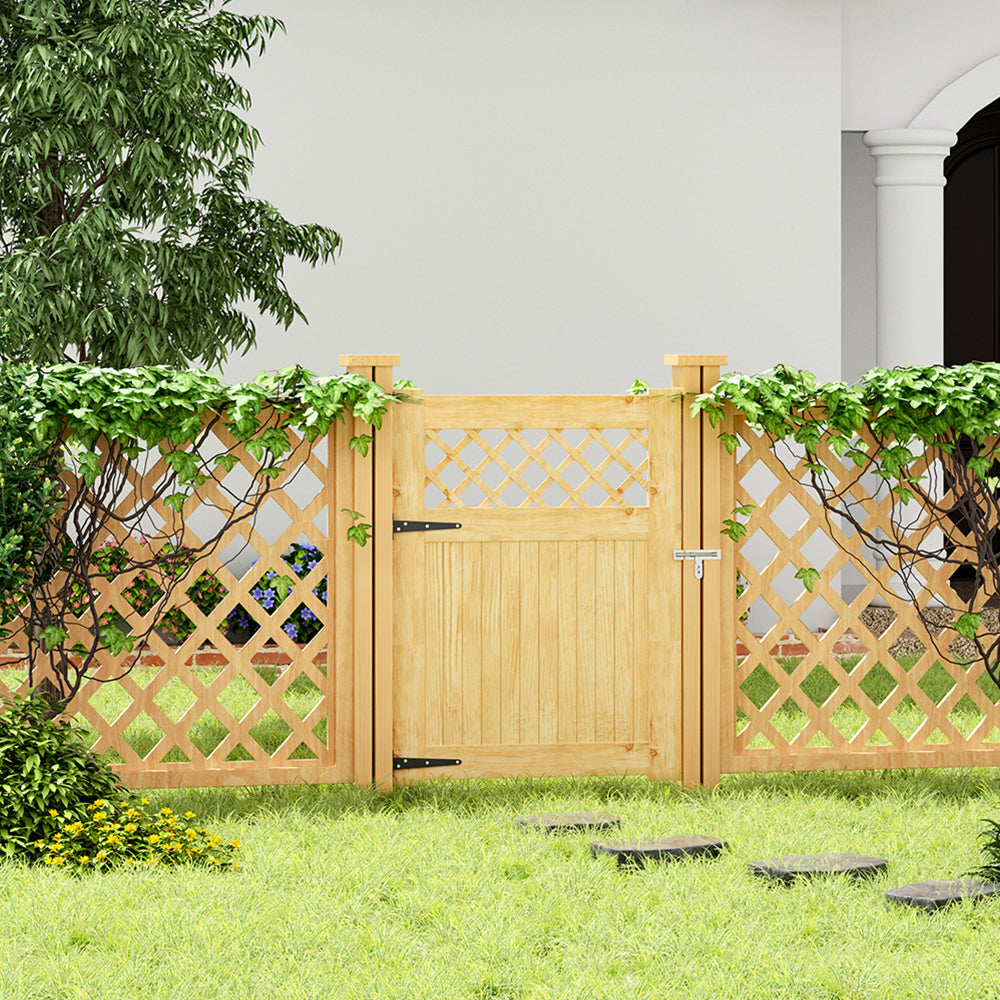 Rhombus Garden Wood Fence Gate