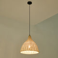 Rattan-Woven Pendant Light
