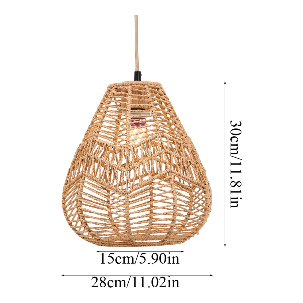 E27 Rattan-woven Ceiling Pendant Light