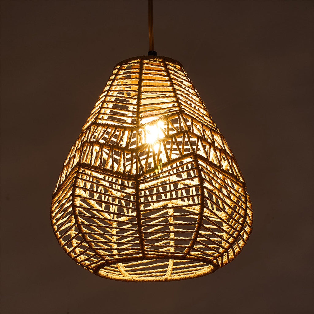 E27 Rattan-woven Ceiling Pendant Light