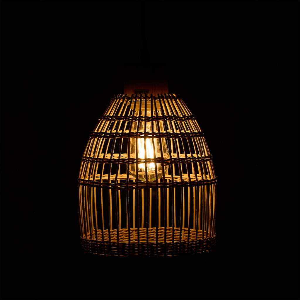 E27 Bamboo-woven Ceiling Pendant Light