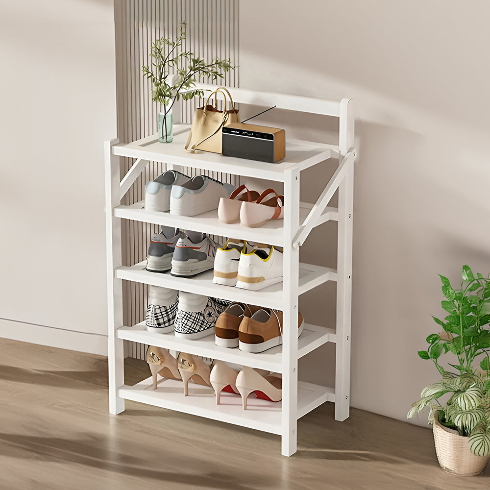 5/6-Tier Foldable Bamboo Shoe Rack