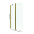 2-Section 180°Pivot Over Bath Shower Screen