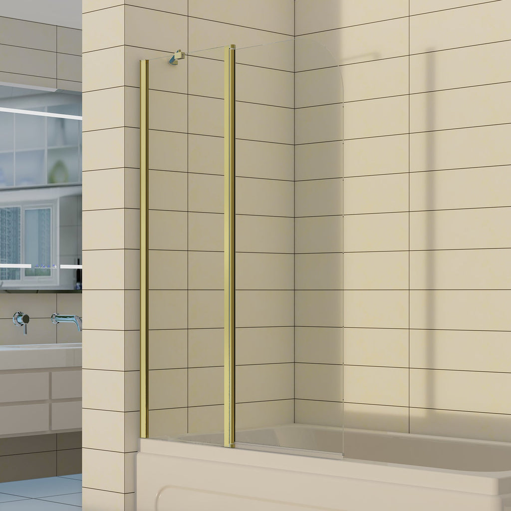2-Section 180°Pivot Over Bath Shower Screen
