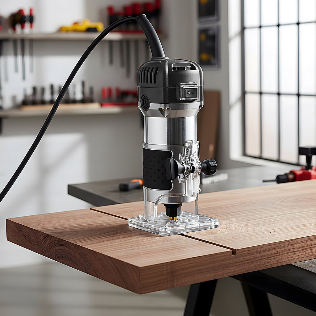 800W 6-Speed Electric Wood Router with Router Bits Set