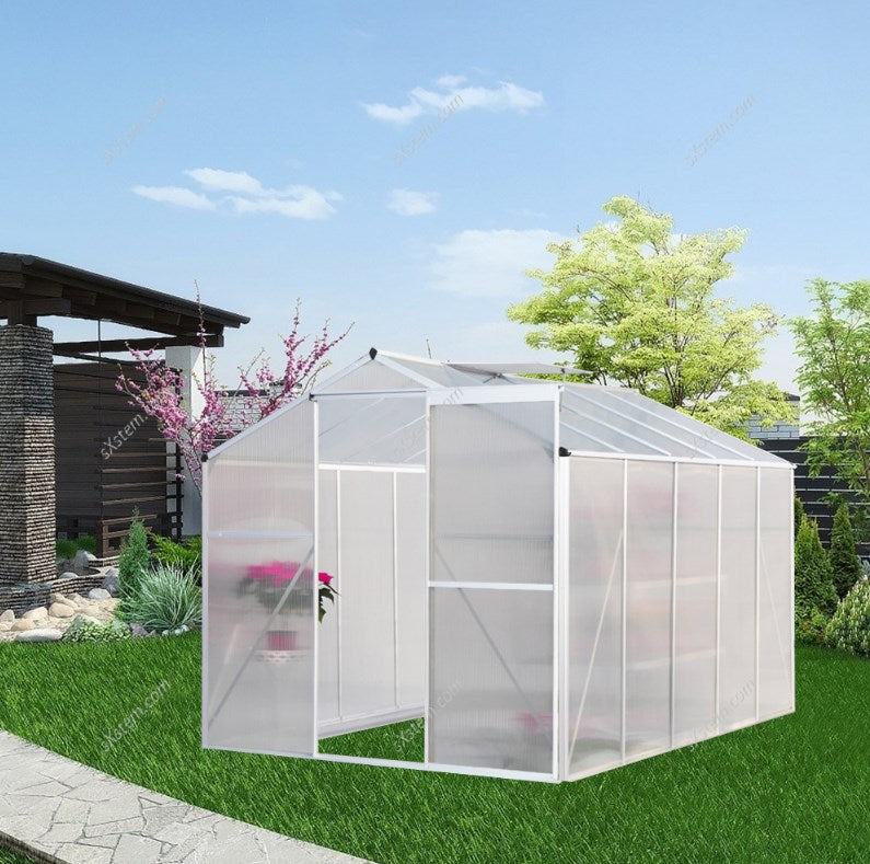 White Framed Garden Greenhouse without Base Frame