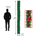 270cm Spruce Artificial Greenery Christmas Garland with 50 LED Warm White Lights